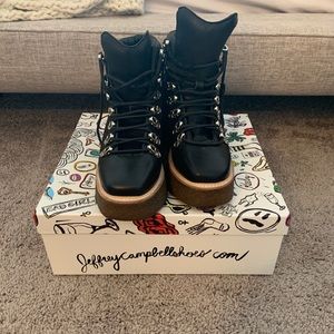 Jeffrey Campbell VIAJAR Wedge Hiker Boot, Size 7